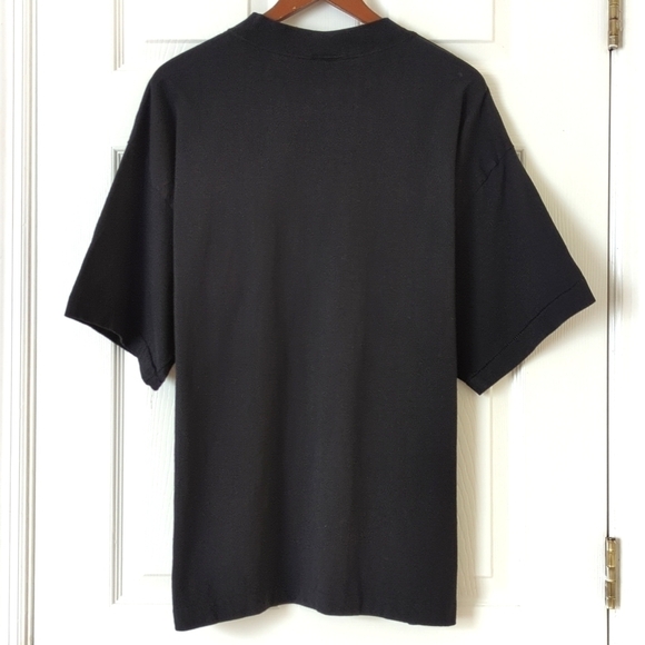 80's Vintage Halloween Scarecrow Pumpkins Short Sleeve Crewneck T-shirt Black L - Picture 9 of 10